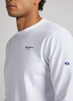 Men Pepe Jeans Long-Sleeved Cotton T-Shirt