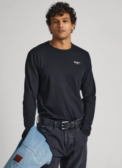 Men Pepe Jeans Long-Sleeved Cotton T-Shirt