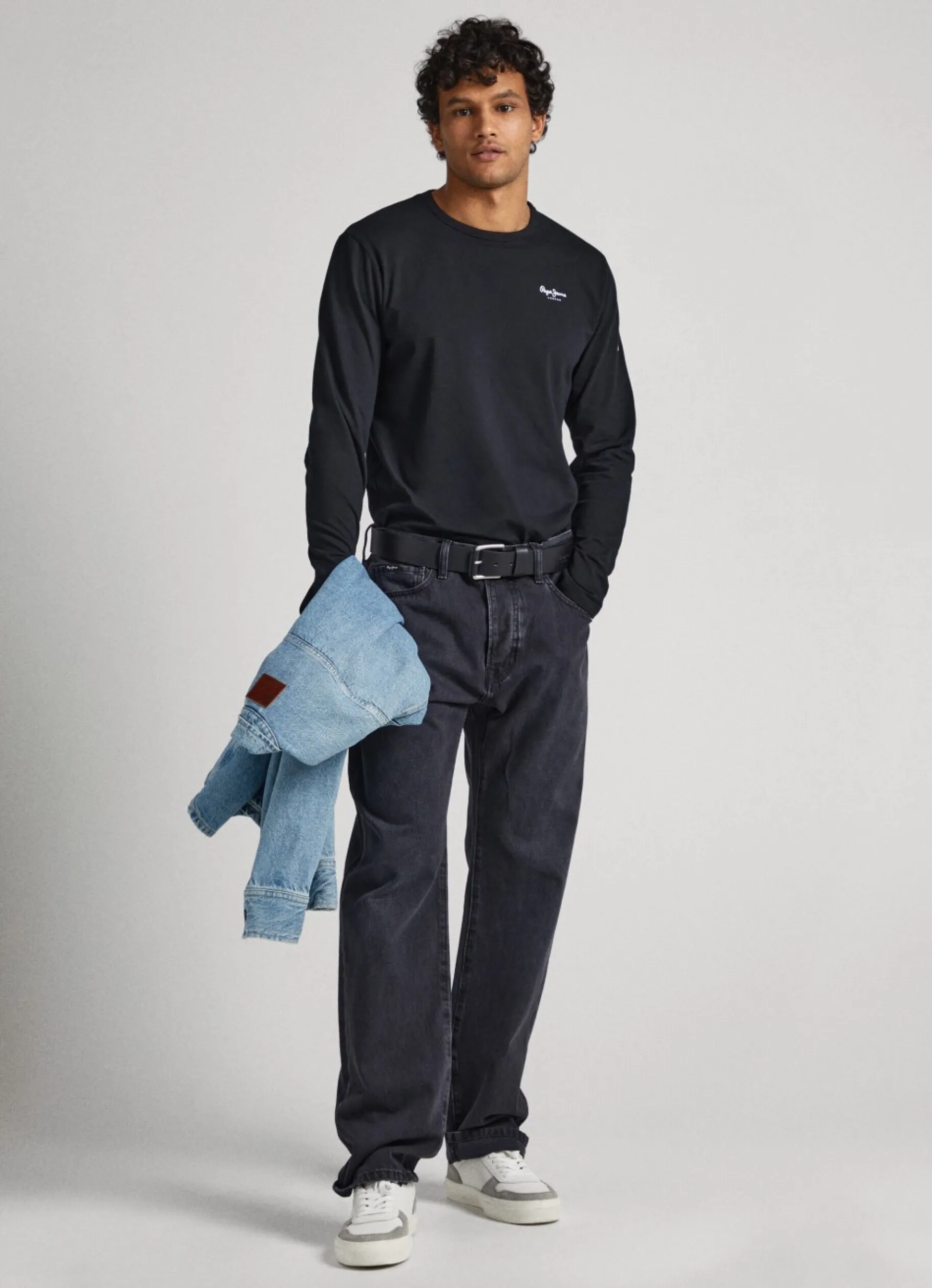 Men Pepe Jeans Long-Sleeved Cotton T-Shirt