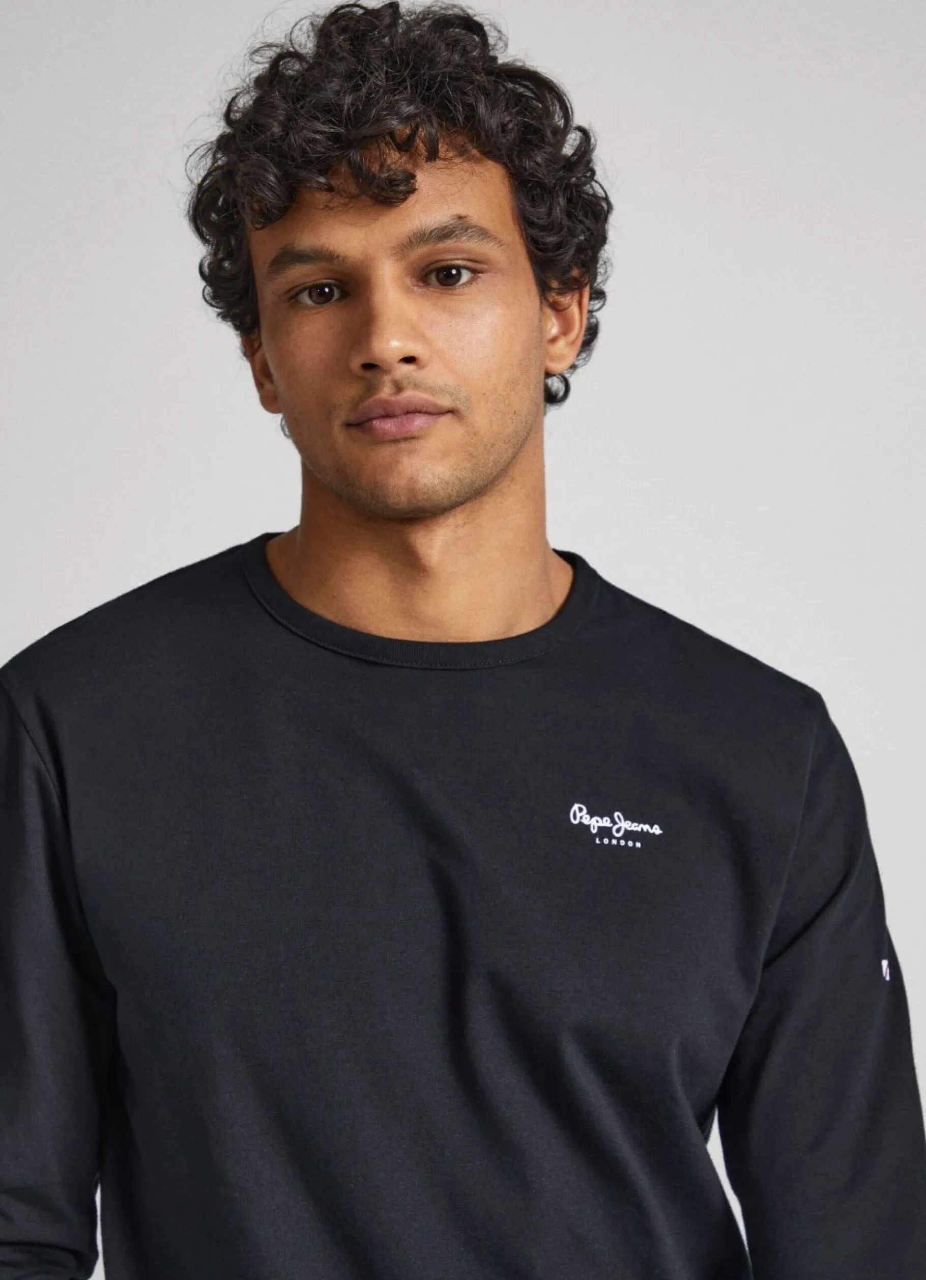 Men Pepe Jeans Long-Sleeved Cotton T-Shirt