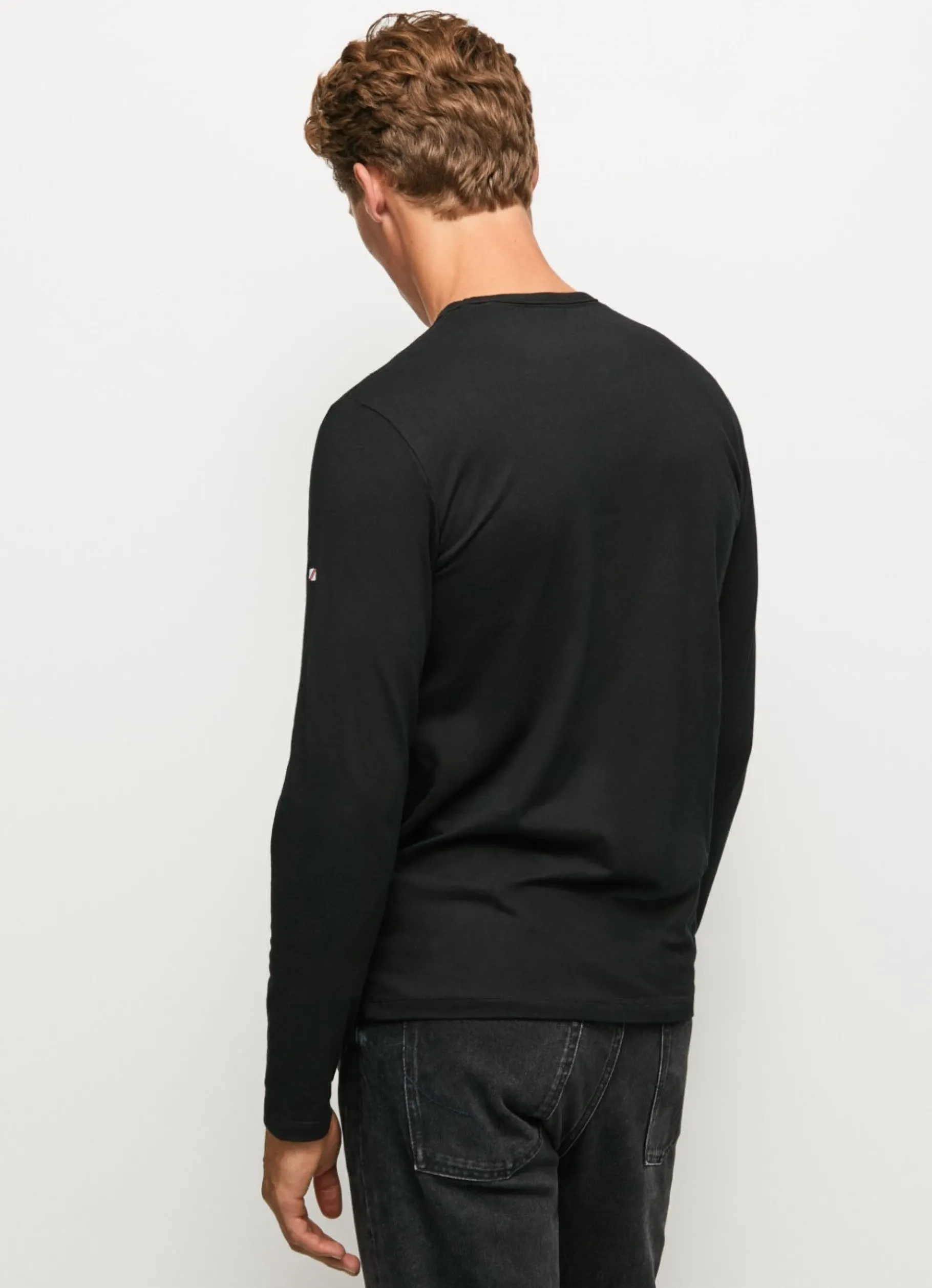Men Pepe Jeans Long-Sleeved Cotton T-Shirt