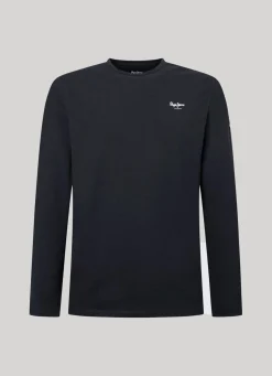 Men Pepe Jeans Long-Sleeved Cotton T-Shirt