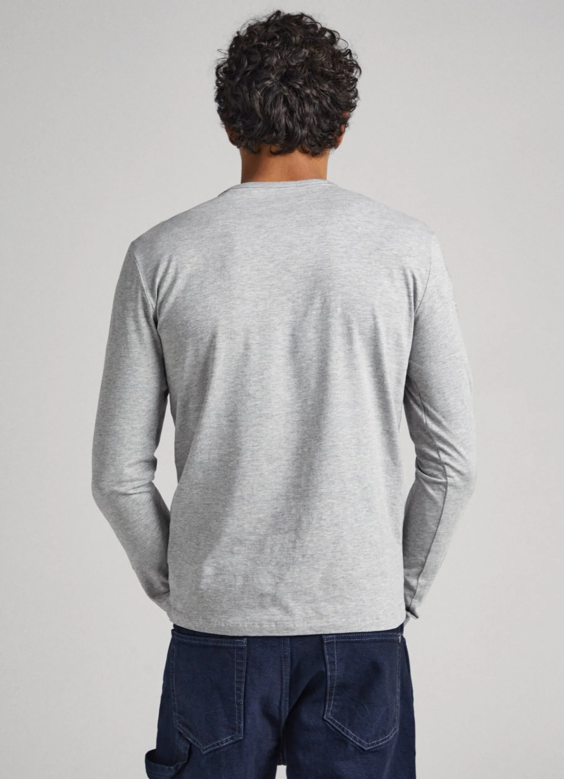 Men Pepe Jeans Long-Sleeved Cotton T-Shirt