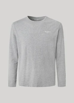 Men Pepe Jeans Long-Sleeved Cotton T-Shirt