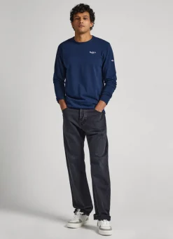 Men Pepe Jeans Long-Sleeved Cotton T-Shirt