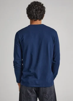 Men Pepe Jeans Long-Sleeved Cotton T-Shirt