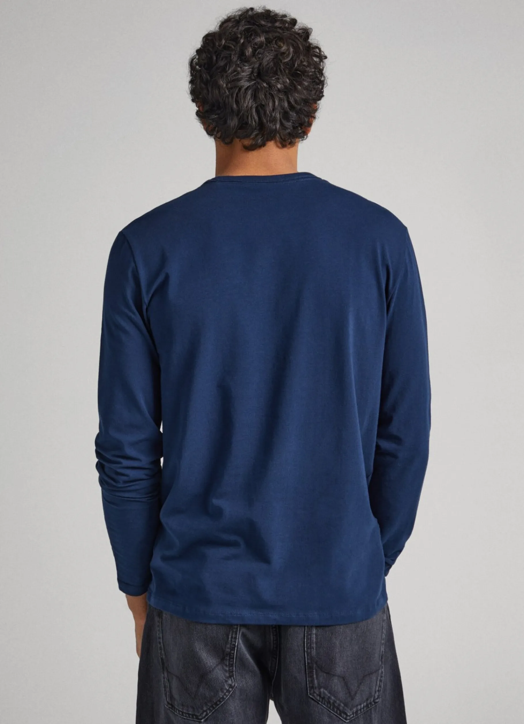 Men Pepe Jeans Long-Sleeved Cotton T-Shirt