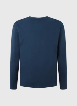 Men Pepe Jeans Long-Sleeved Cotton T-Shirt