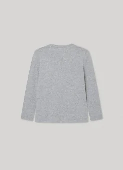 Boy Pepe Jeans Long-Sleeved Logo Print T-Shirt