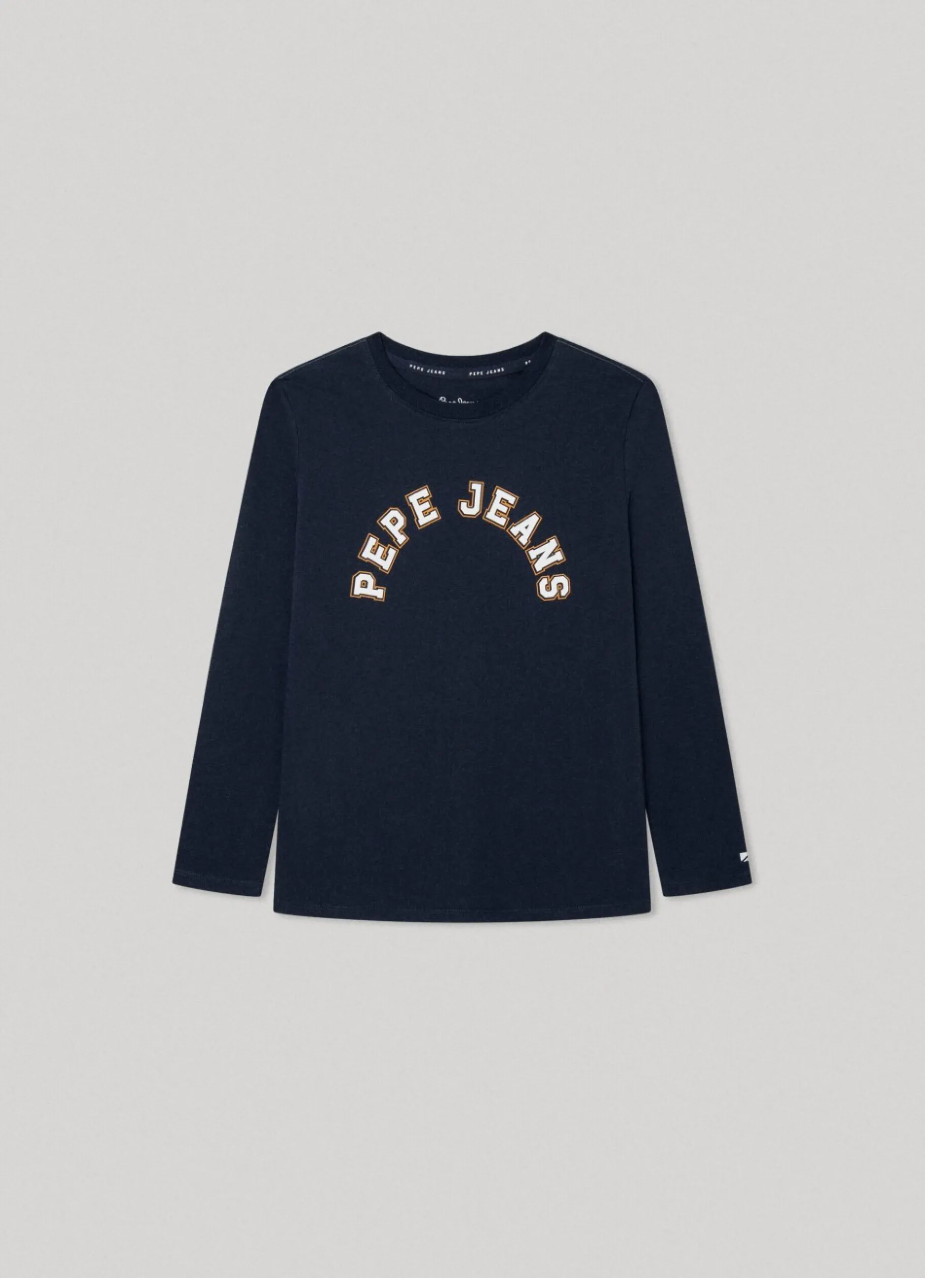 Boy Pepe Jeans Long-Sleeved Logo Print T-Shirt
