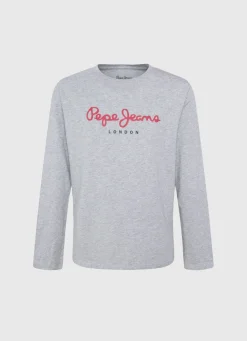 Boy Pepe Jeans Long-Sleeved T-Shirt Printed Logo