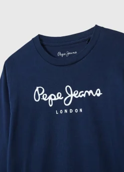 Boy Pepe Jeans Long-Sleeved T-Shirt Printed Logo