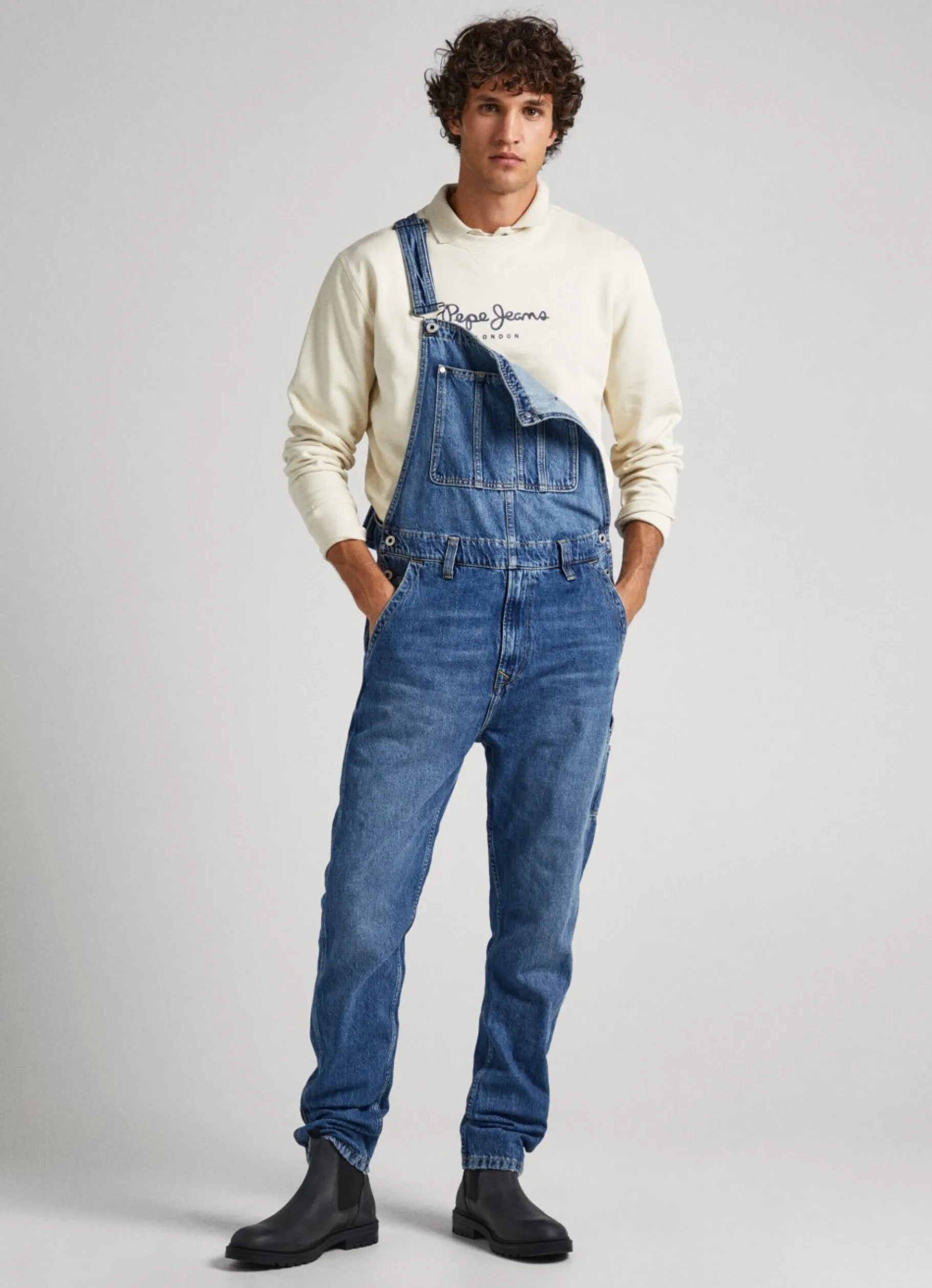 Men Pepe Jeans Loose Fit Dungarees