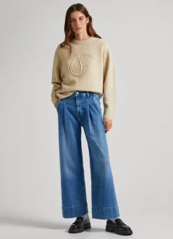 Women Pepe Jeans Lucy Wide Fit High-Rise Jeans