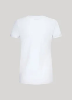 Women Pepe Jeans Lycra T-Shirt With Printed Logo
