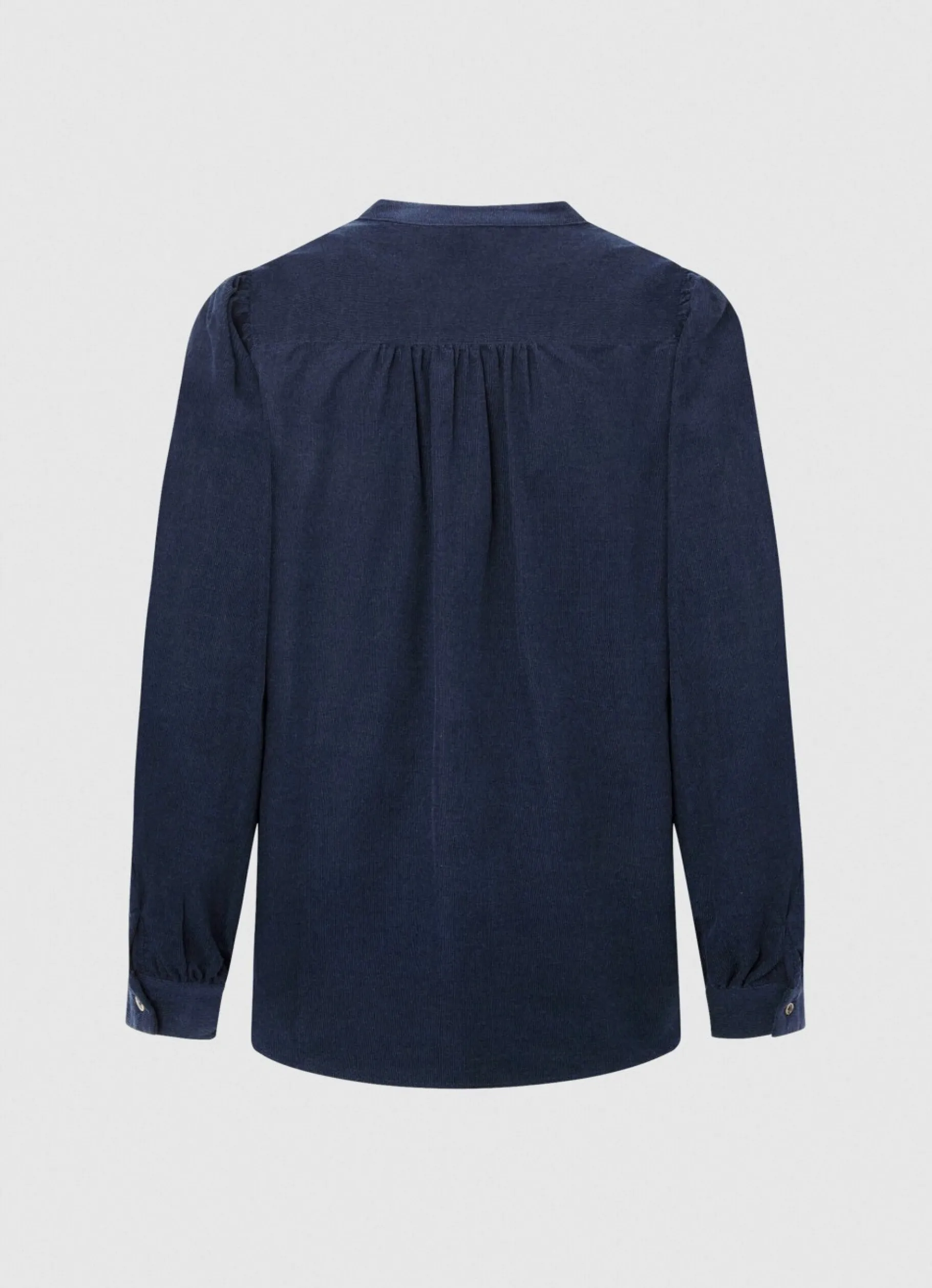 Women Pepe Jeans Mandarin Collar Corduroy Blouse