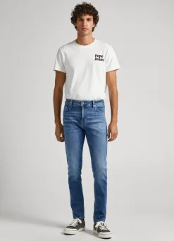 Men Pepe Jeans Mason Skinny Fit Mid-Rise Jeans