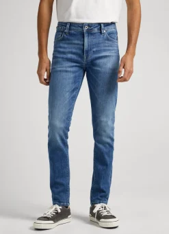 Men Pepe Jeans Mason Skinny Fit Mid-Rise Jeans