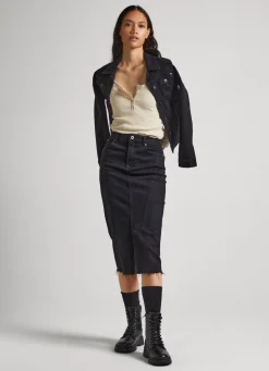 Women Pepe Jeans Melange Rib T-Shirt