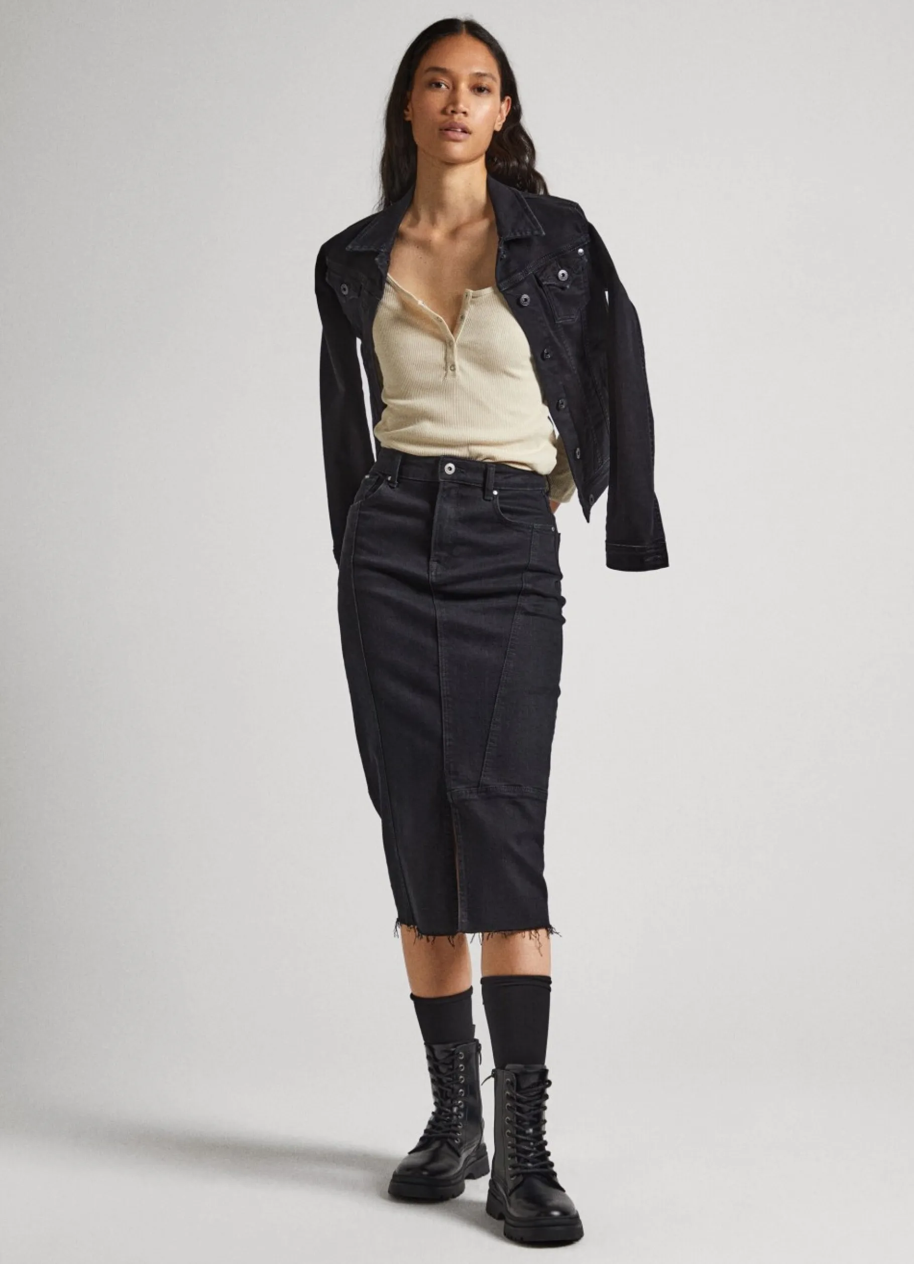 Women Pepe Jeans Melange Rib T-Shirt