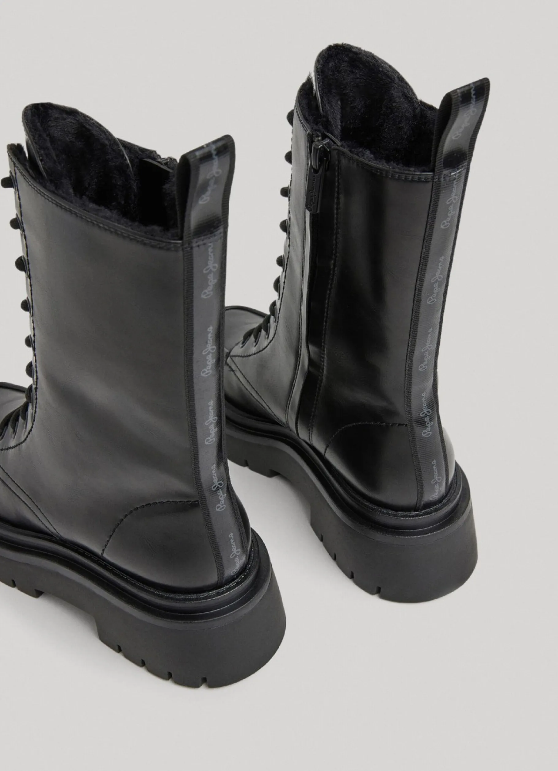 Women Pepe Jeans Mid Leg Utility Boots