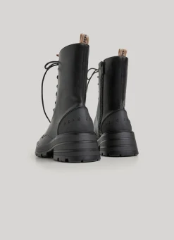 Women Pepe Jeans Mid-Calf Lace-Up Boots