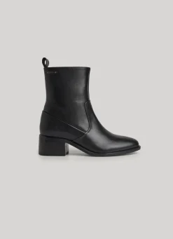 Women Pepe Jeans Mid-Calf Leather Bootie