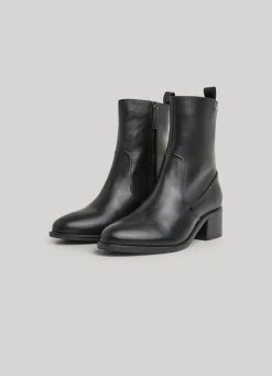 Women Pepe Jeans Mid-Calf Leather Bootie