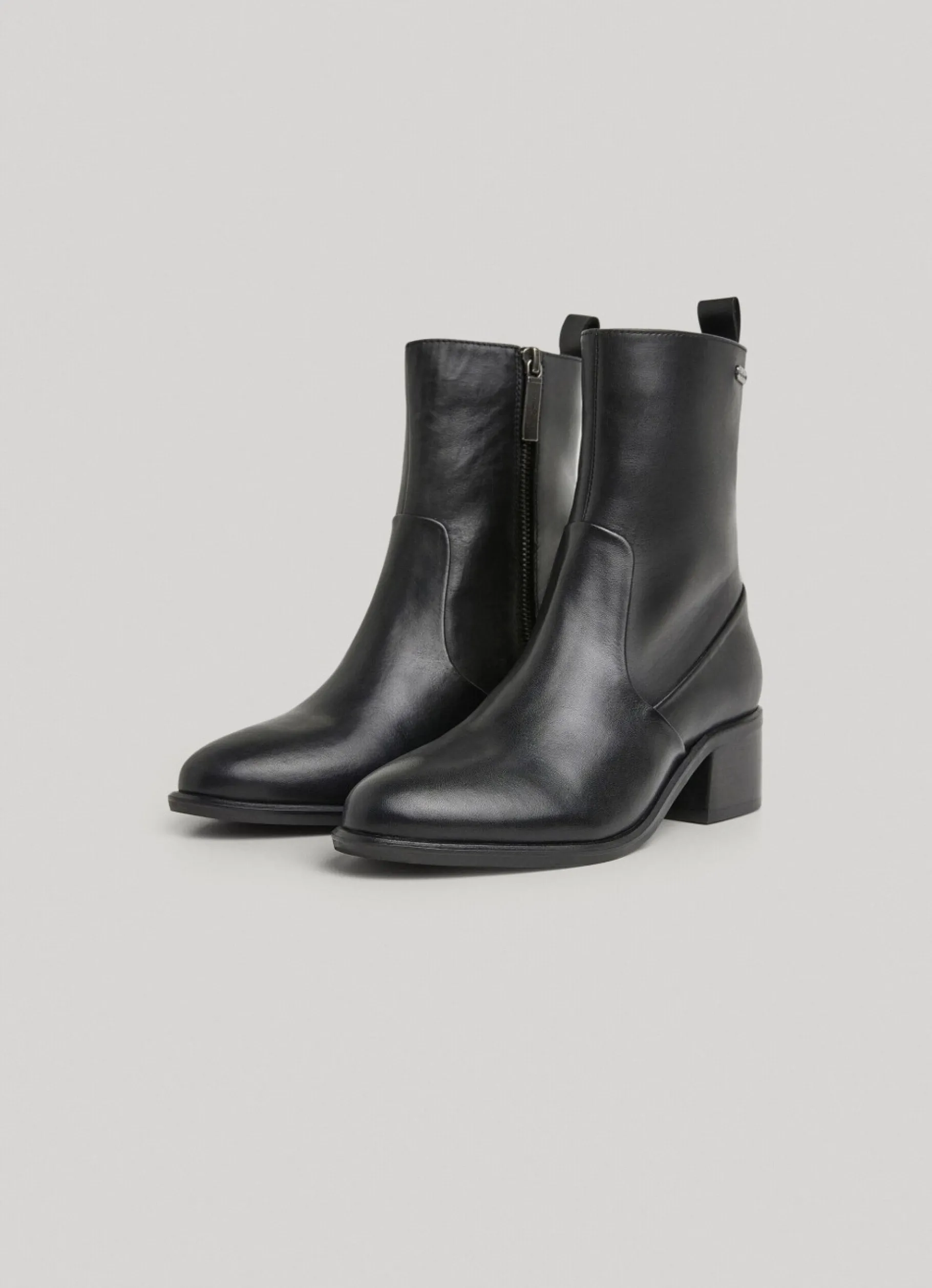 Women Pepe Jeans Mid-Calf Leather Bootie