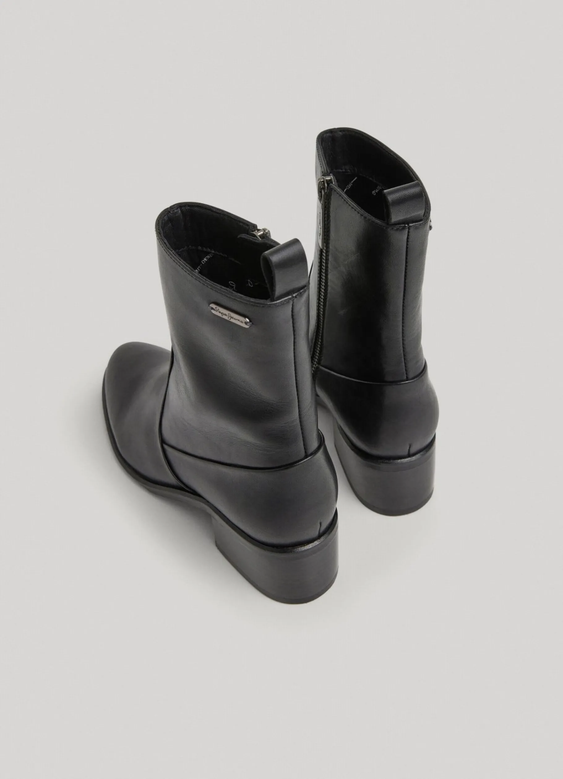 Women Pepe Jeans Mid-Calf Leather Bootie