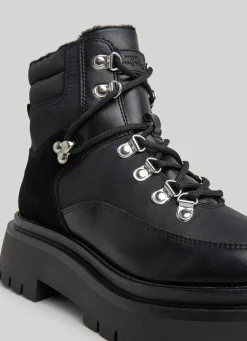 Women Pepe Jeans Mid-Cut Lace-Up Boots
