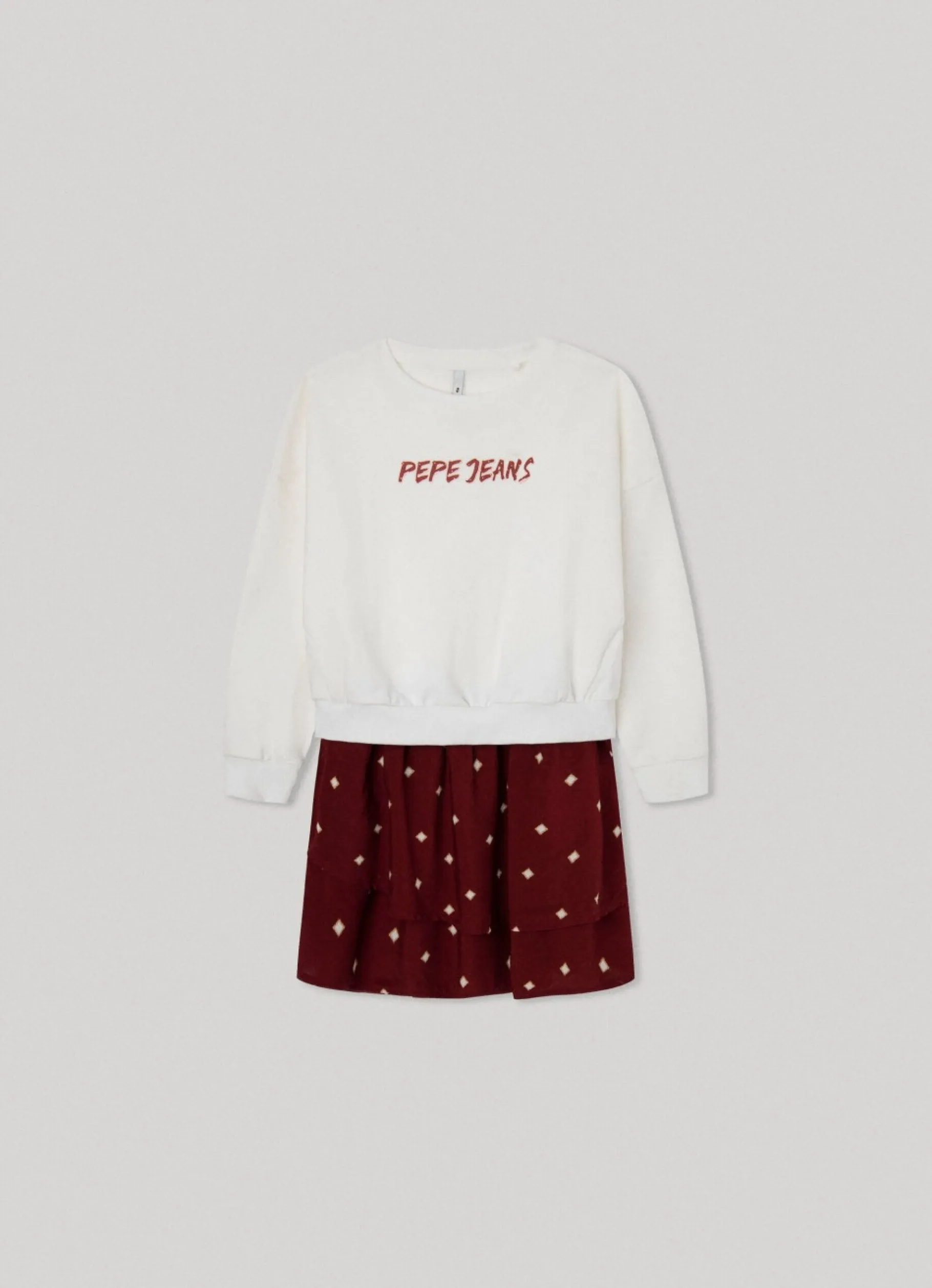 Girl Pepe Jeans Mixed Logo Print Dress