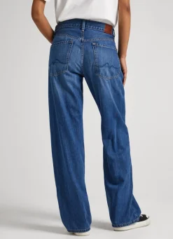 Women Pepe Jeans Nicky Boyfriend Fit Low-Rise Jeans