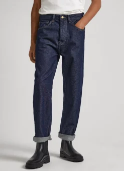 Men Pepe Jeans Nils Raw Loose Fit Drop-Waist Jeans