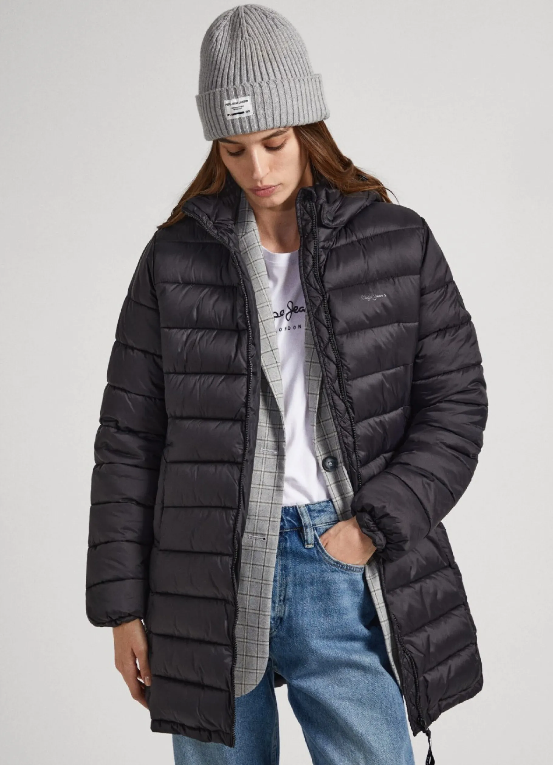 Women Pepe Jeans Nylon Puffer Jacket
