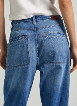 Women Pepe Jeans Nyomi Relaxed Fit High-Rise Jeans