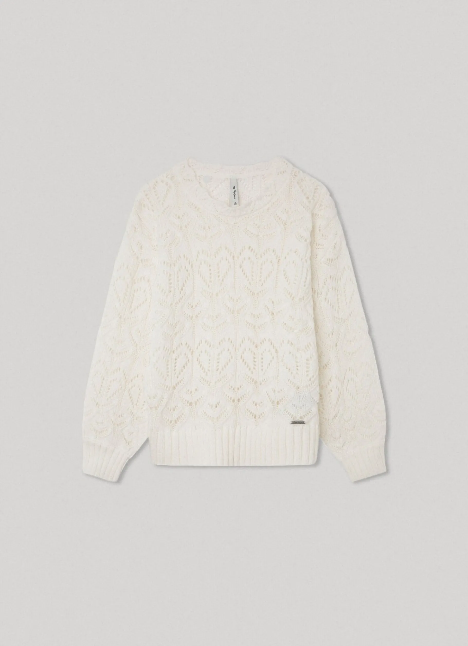 Girl Pepe Jeans Openwork Crew Neck Sweatshirt