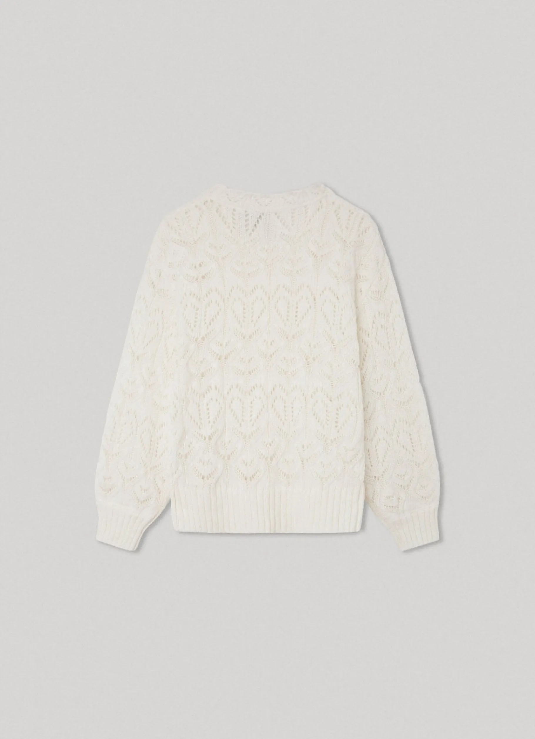 Girl Pepe Jeans Openwork Crew Neck Sweatshirt