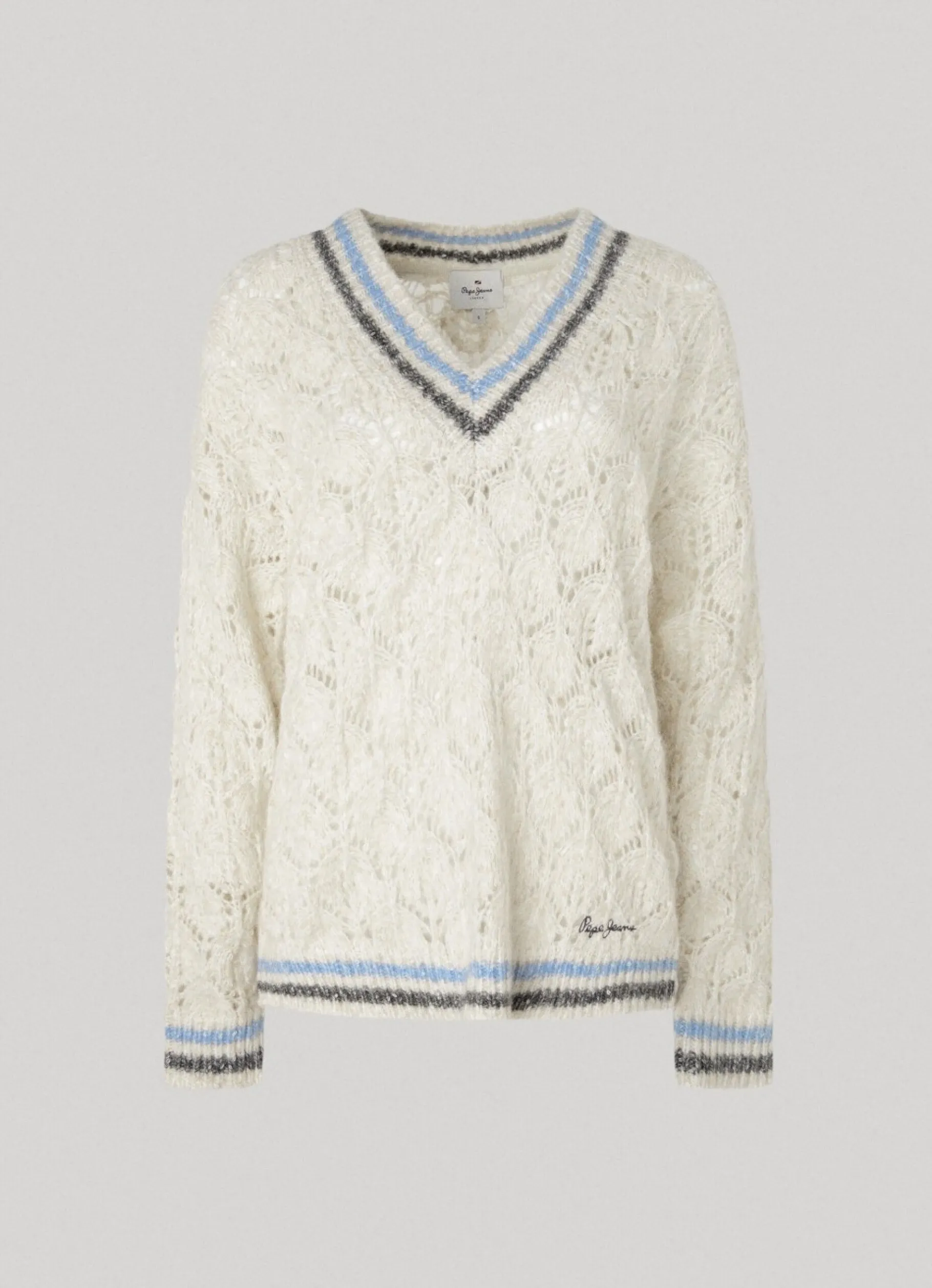 Women Pepe Jeans Openwork Detail Jumper