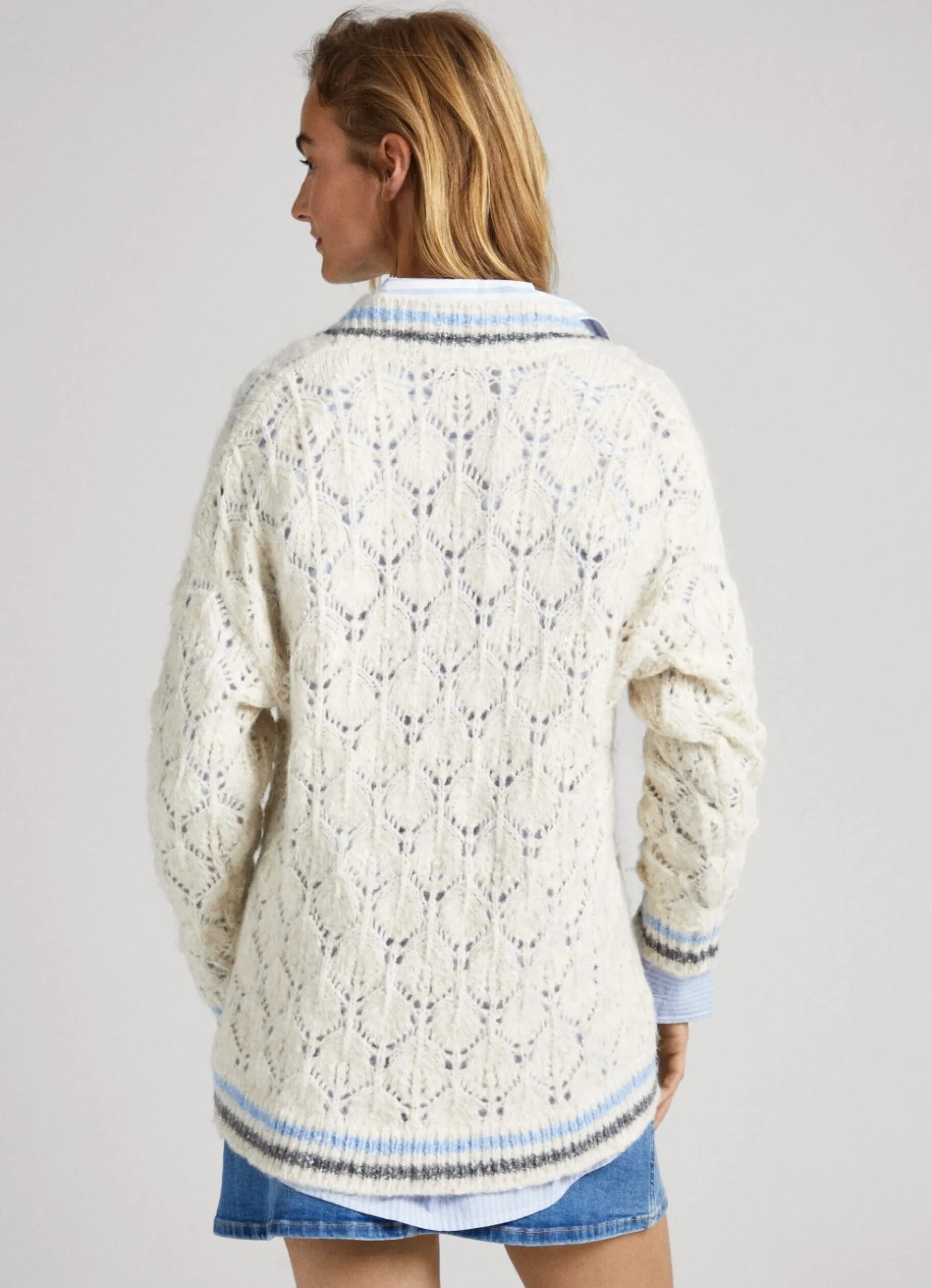 Women Pepe Jeans Openwork Detail Jumper
