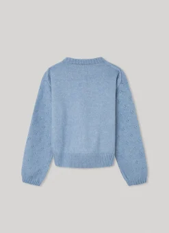 Girl Pepe Jeans Openwork Logo Jumper