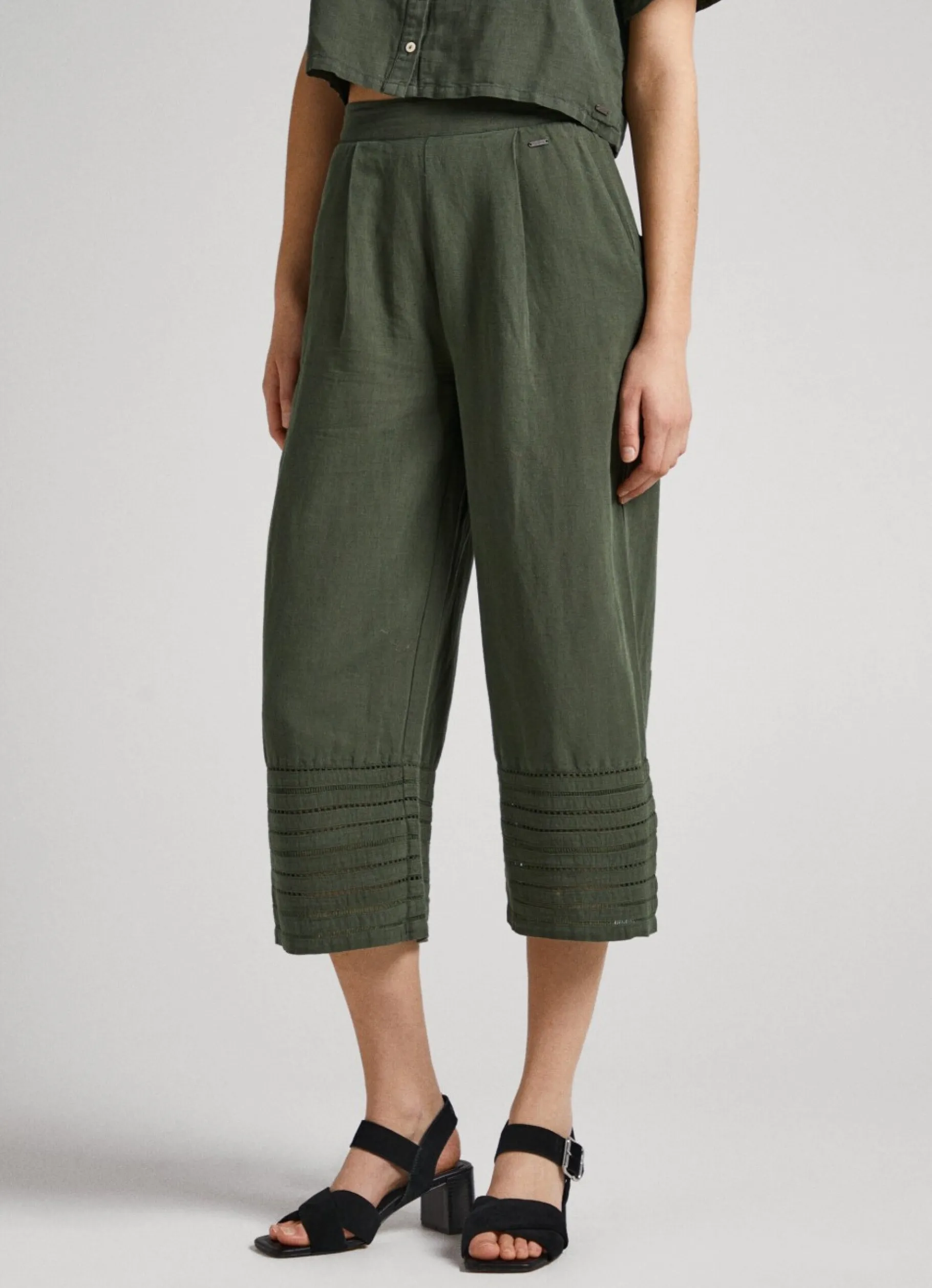Women Pepe Jeans Openwork Palazzo Trousers