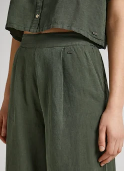 Women Pepe Jeans Openwork Palazzo Trousers