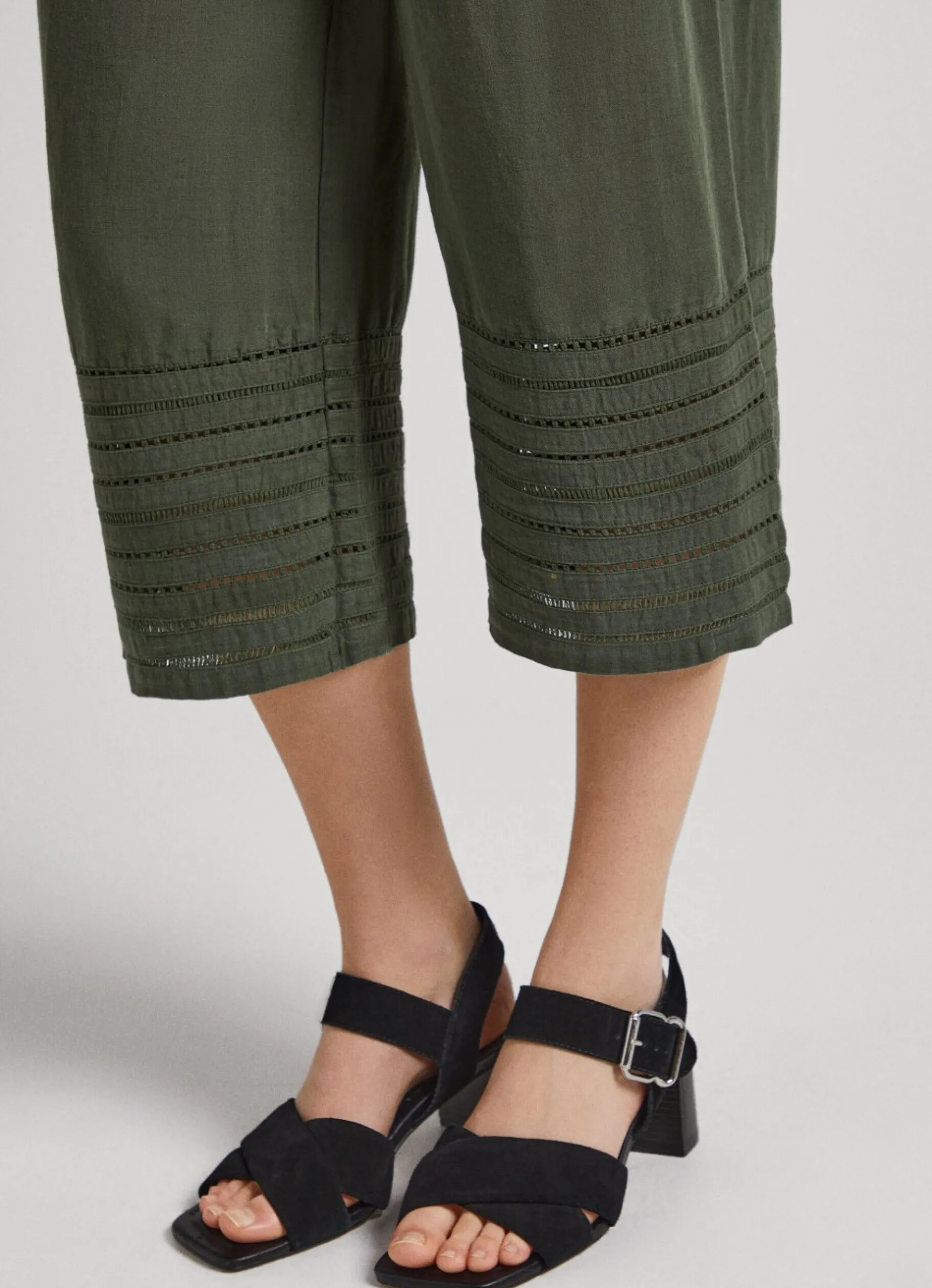 Women Pepe Jeans Openwork Palazzo Trousers