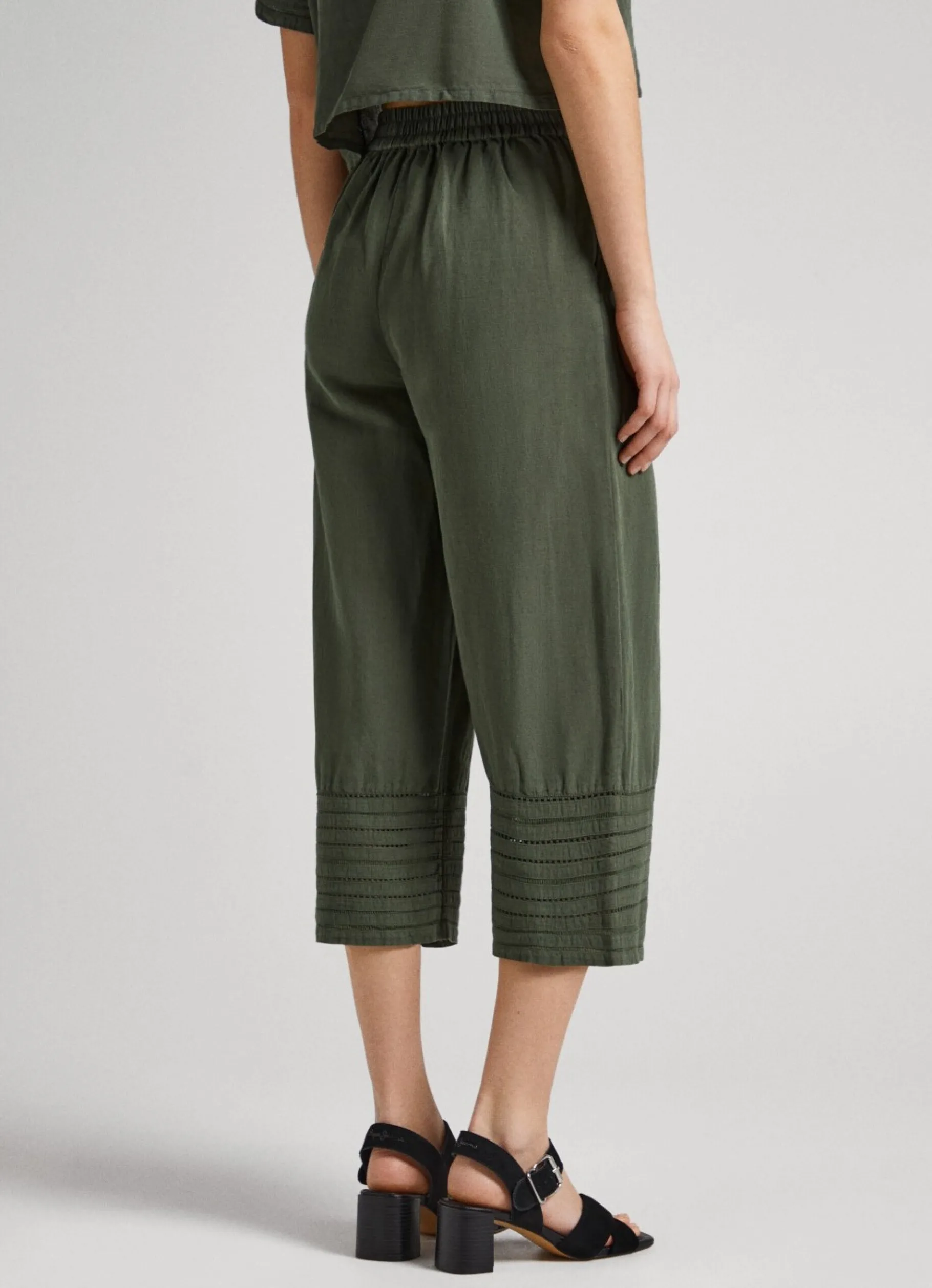 Women Pepe Jeans Openwork Palazzo Trousers