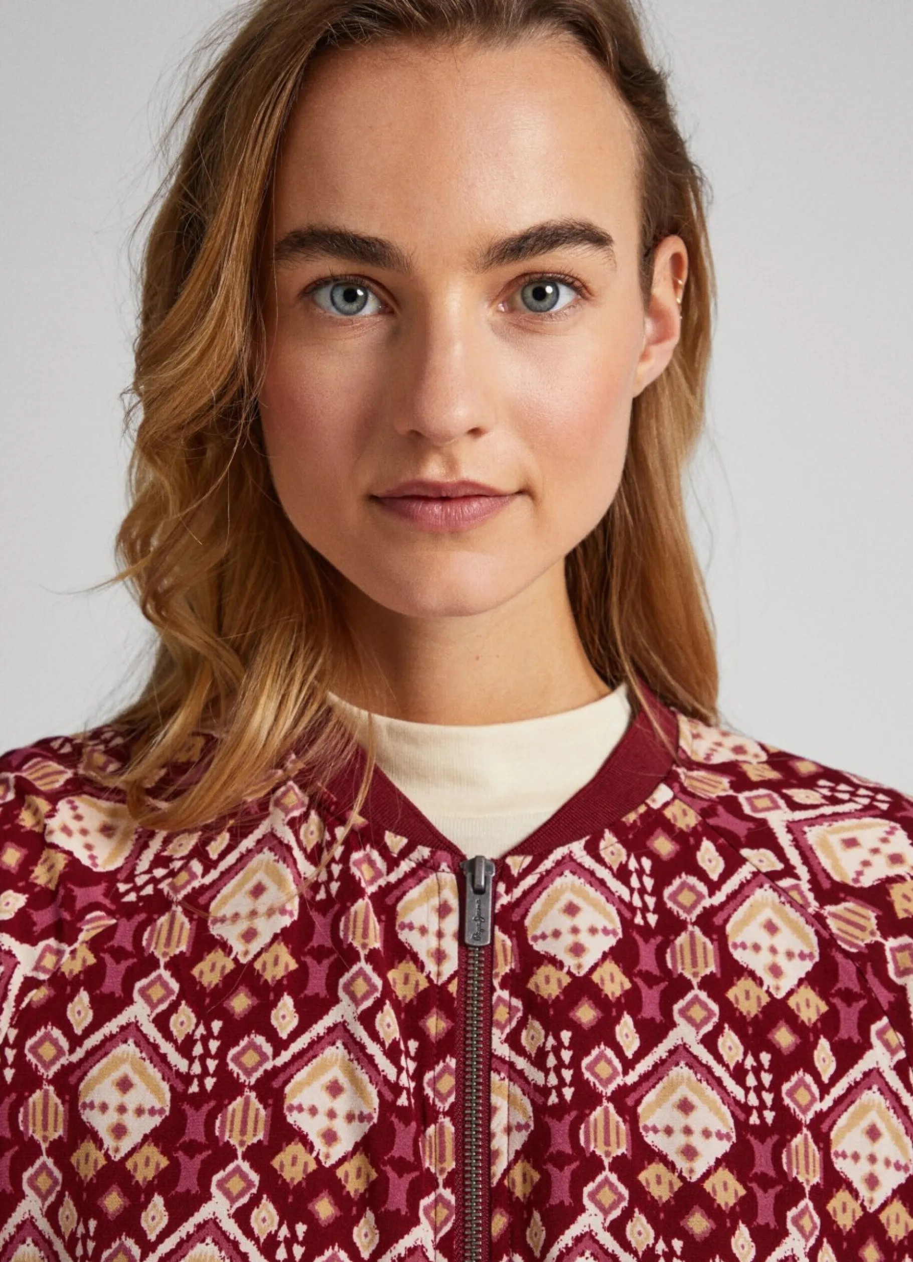 Women Pepe Jeans Ornamental Bomber Jacket