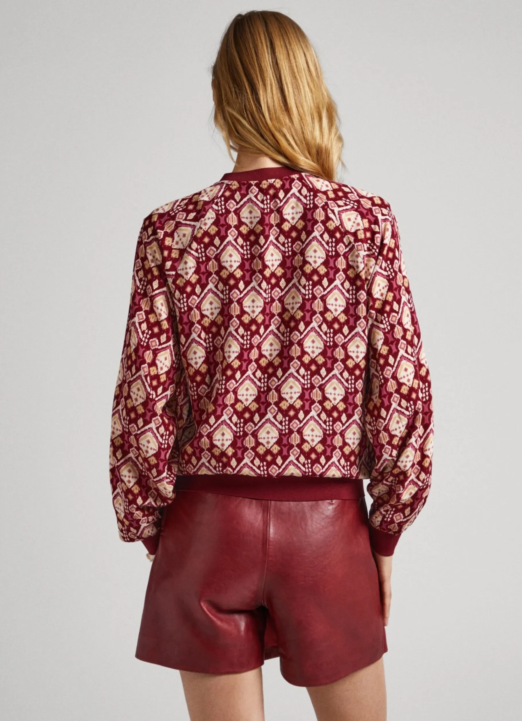 Women Pepe Jeans Ornamental Bomber Jacket