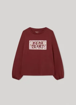 Girl Pepe Jeans Ornamental Logo T-Shirt