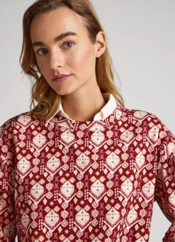 Women Pepe Jeans Ornamental Print Sweatshirt
