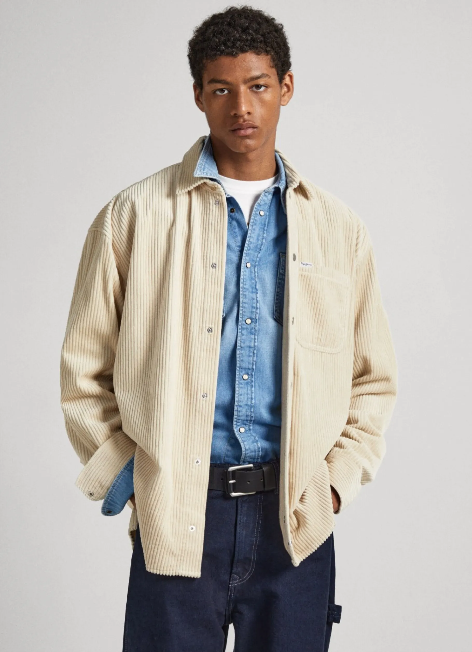 Men Pepe Jeans Oversized Corduroy Shirt